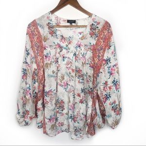 Tolani 100% Silk Boho Blouse | XS